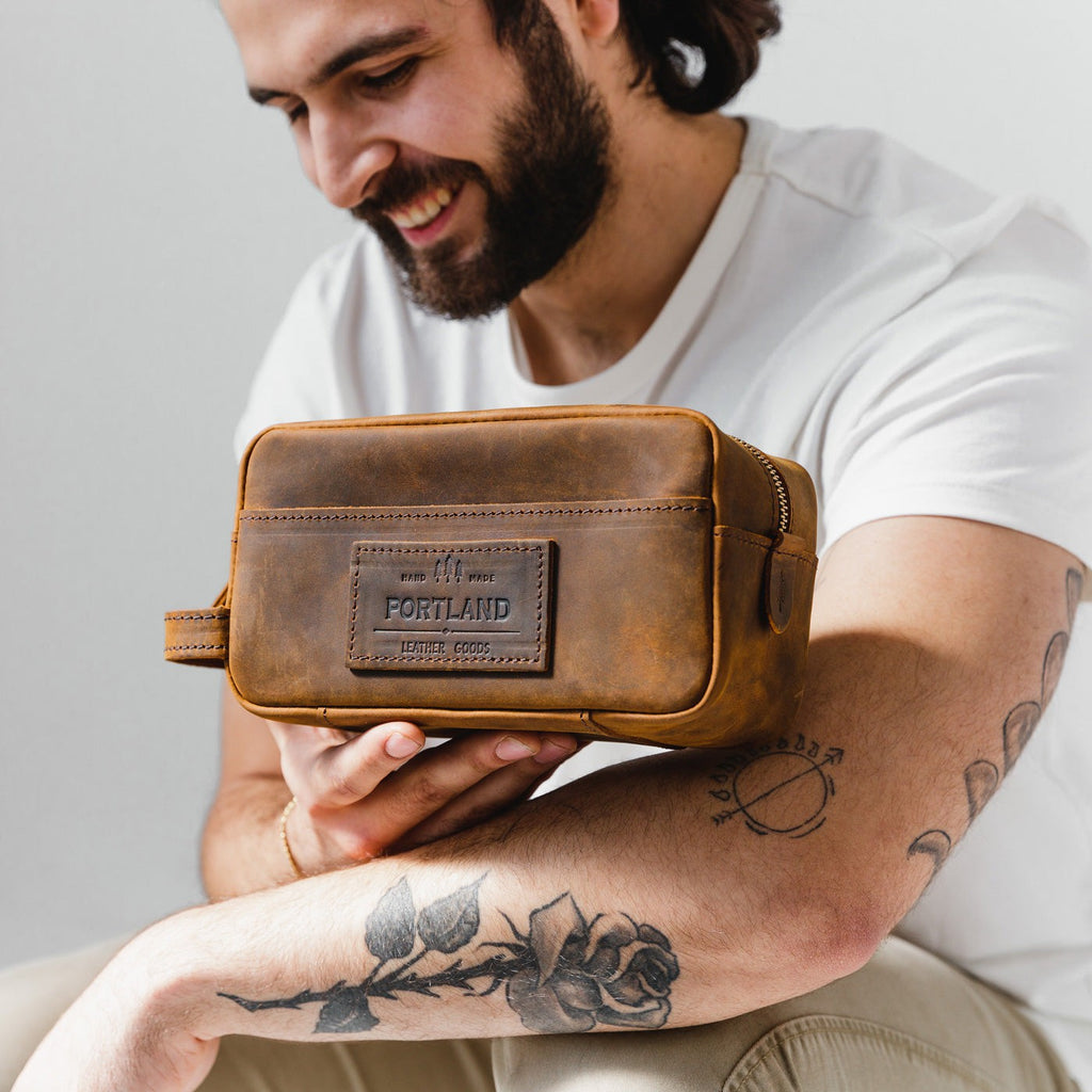 Portland Leather Goods Deluxe Dopp Kit