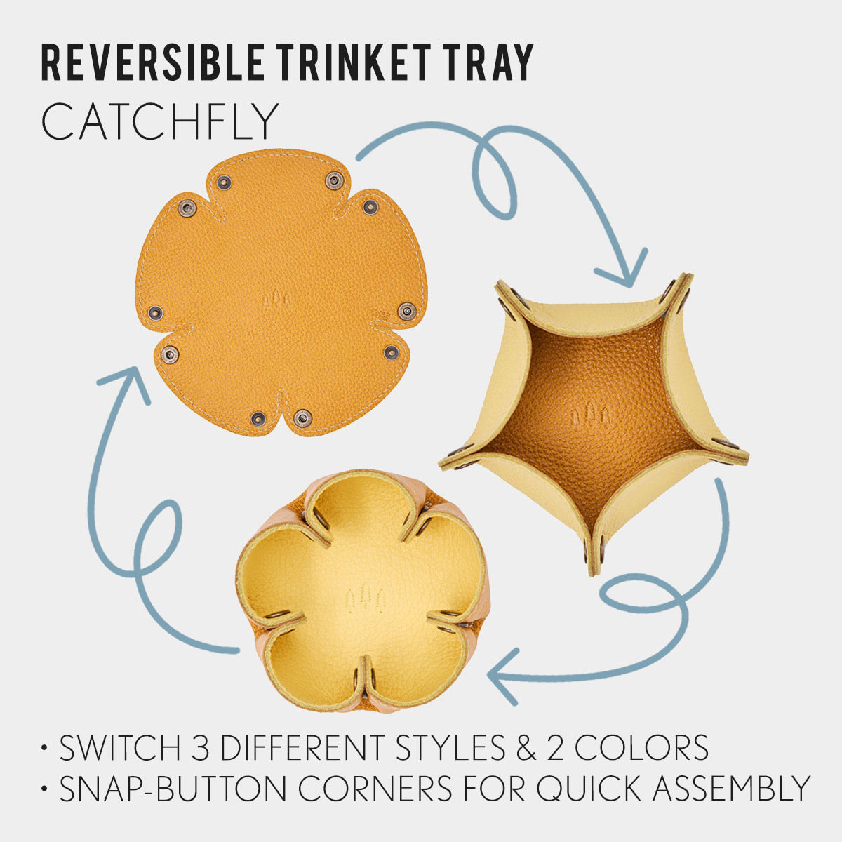 Portland Leather Goods Reversible Catchfly Trinket Tray