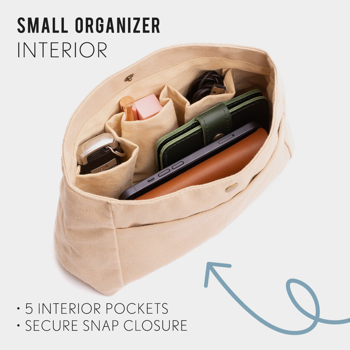 Portland Leather Goods Canvas Purse Organizer