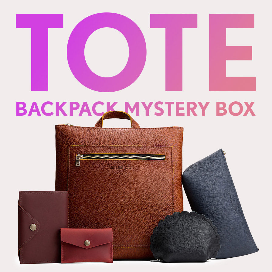 Portland Leather Goods Tote Backpack Mystery Box