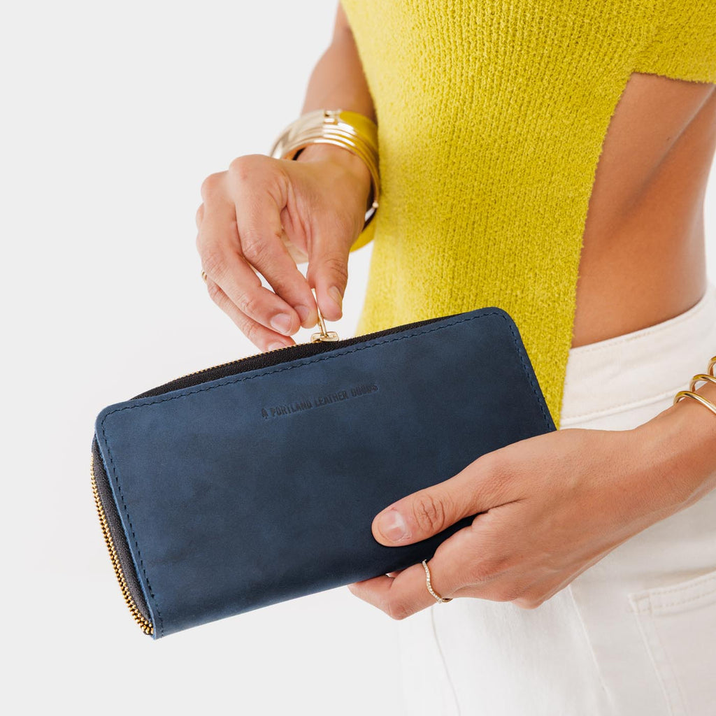 Portland Leather Goods Accordion Zip Wallet