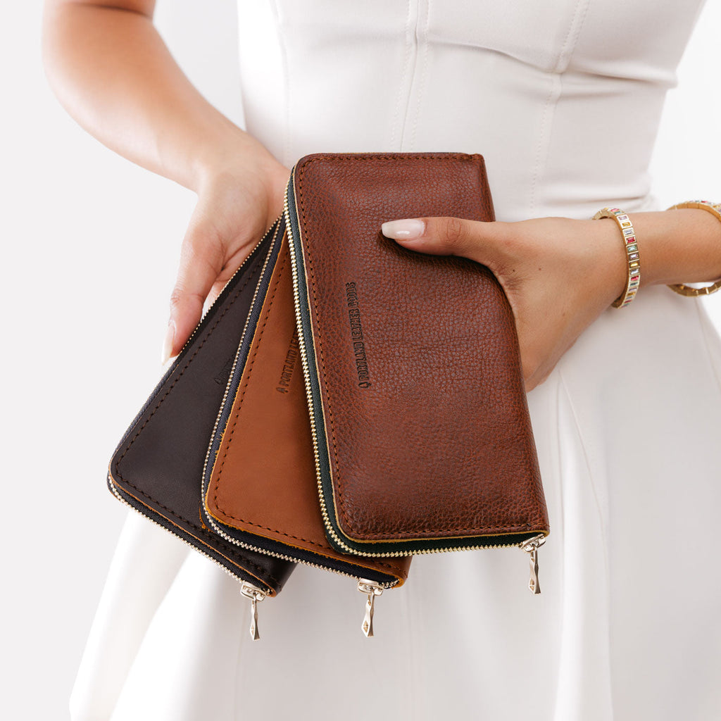 Portland Leather Goods Accordion Zip Wallet