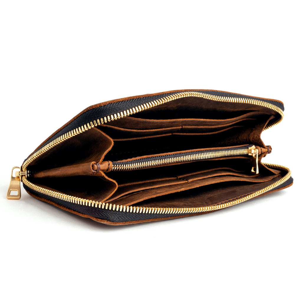 Portland Leather Goods Accordion Zip Wallet