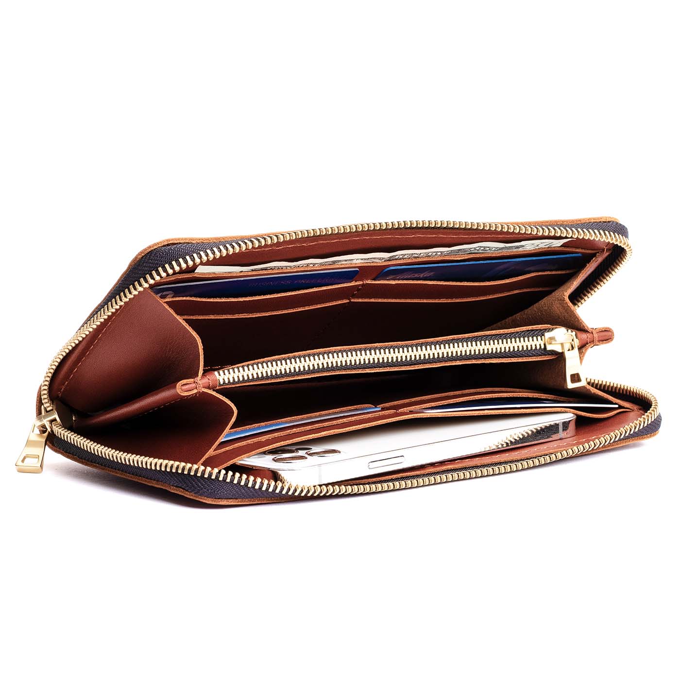 Portland Leather Goods Accordion Zip Wallet