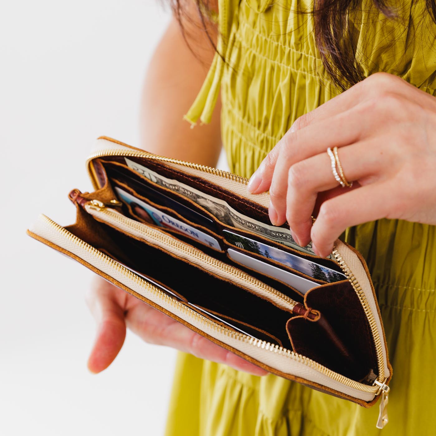 Portland Leather Goods 'Almost Perfect' Accordion Zip Wallet