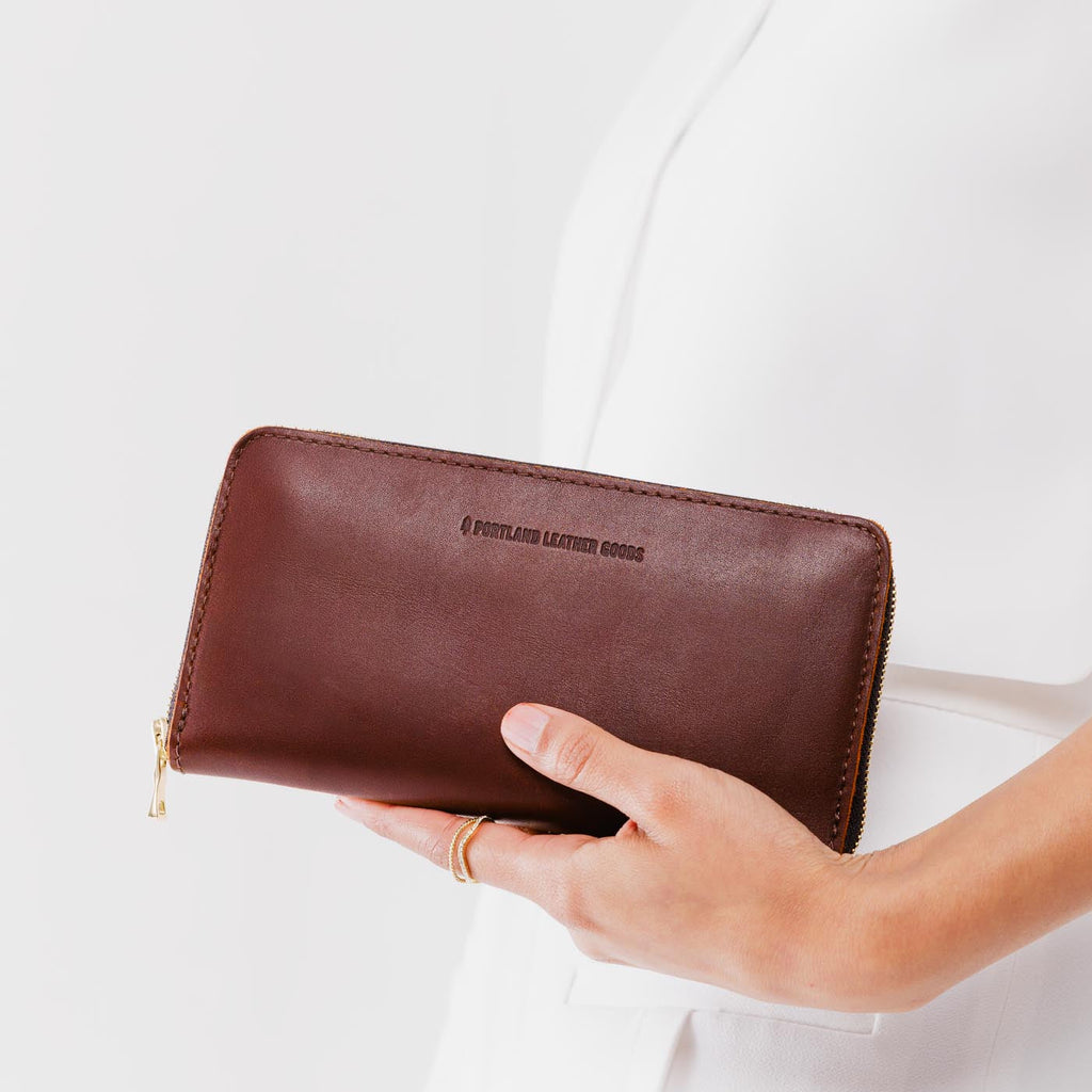 Portland Leather Goods Accordion Zip Wallet