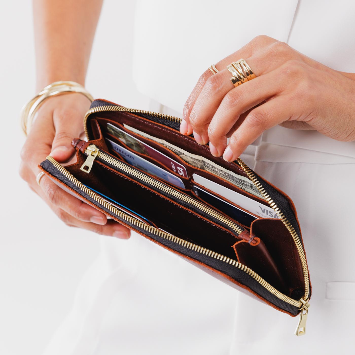 Portland Leather Goods 'Almost Perfect' Accordion Zip Wallet