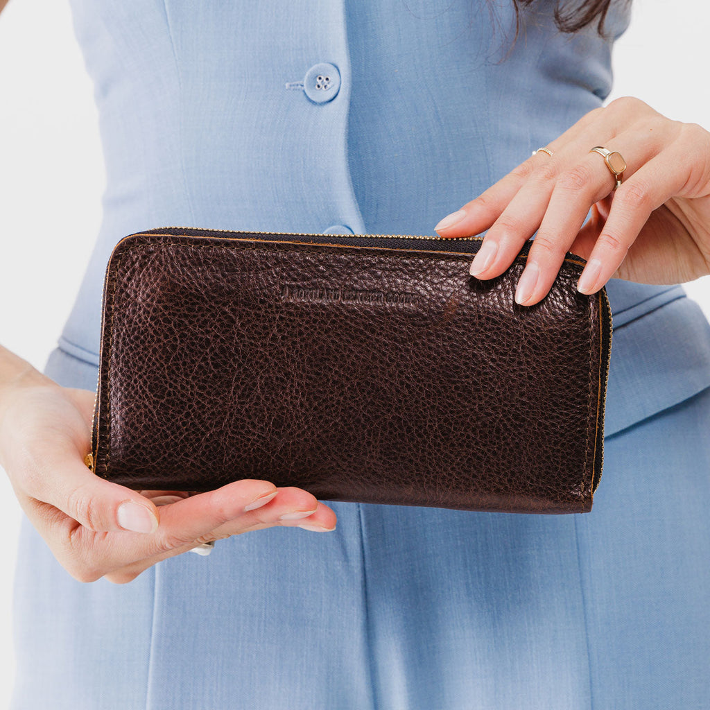 Portland Leather Goods Accordion Zip Wallet