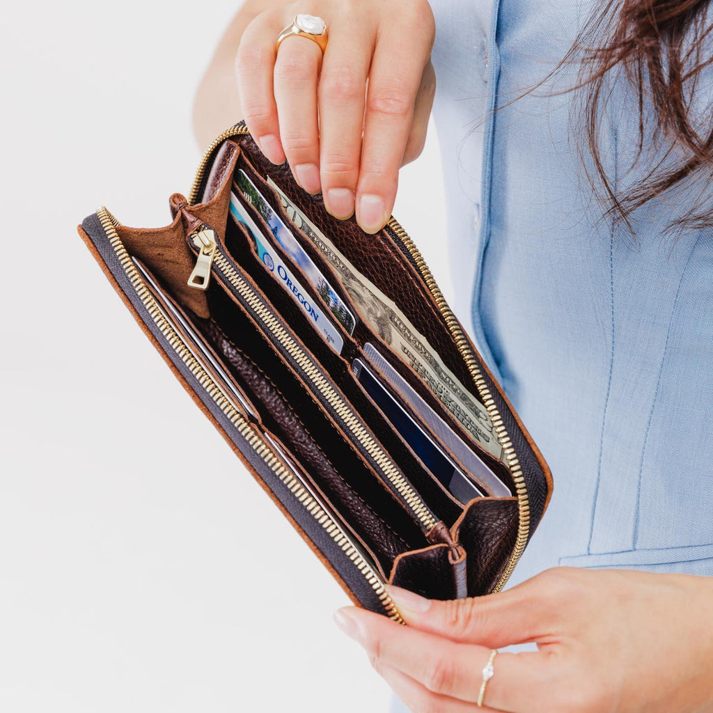 Portland Leather Goods 'Almost Perfect' Accordion Zip Wallet