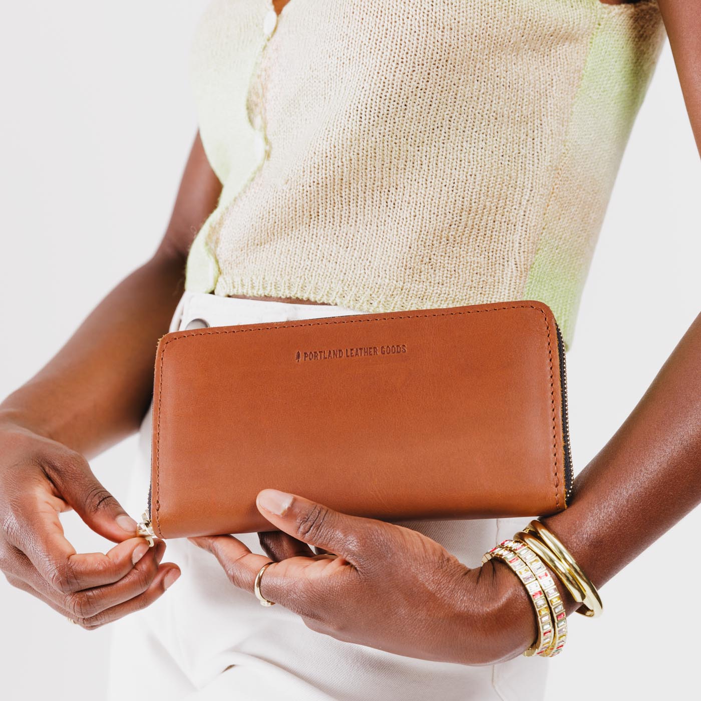 Portland Leather Goods 'Almost Perfect' Accordion Zip Wallet