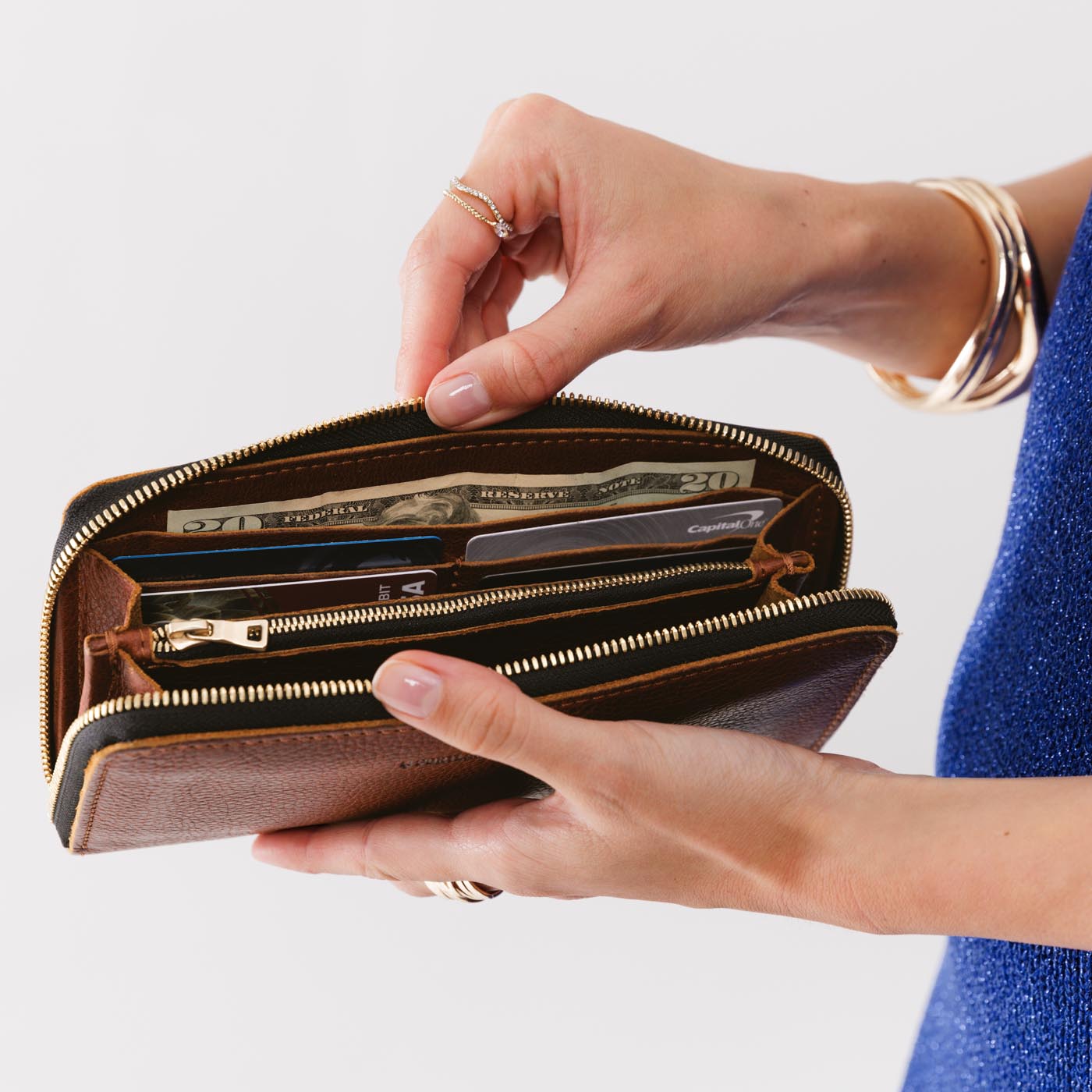 Portland Leather Goods Accordion Zip Wallet
