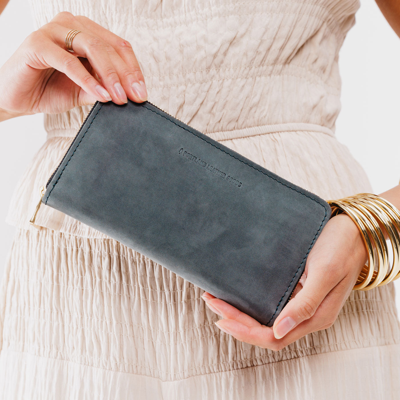 Portland Leather Goods Accordion Zip Wallet