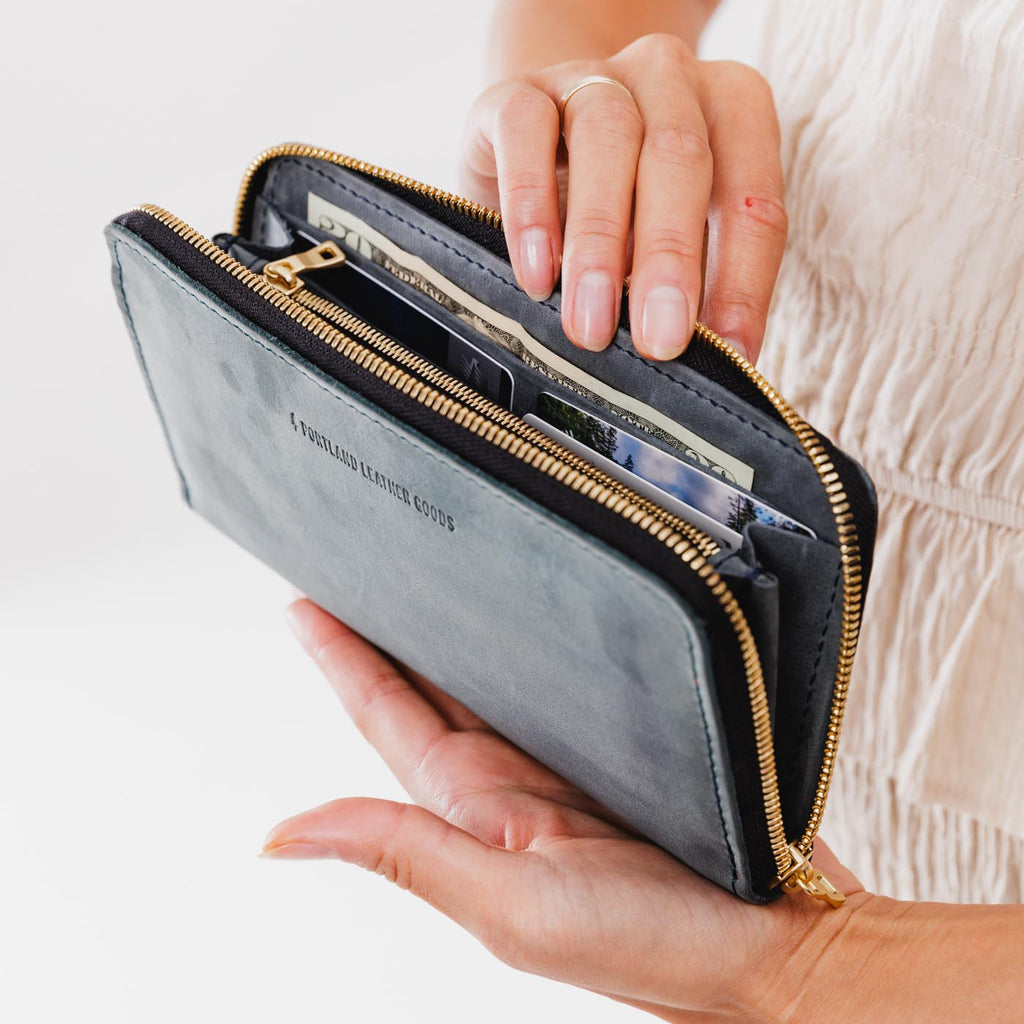 Portland Leather Goods Accordion Zip Wallet