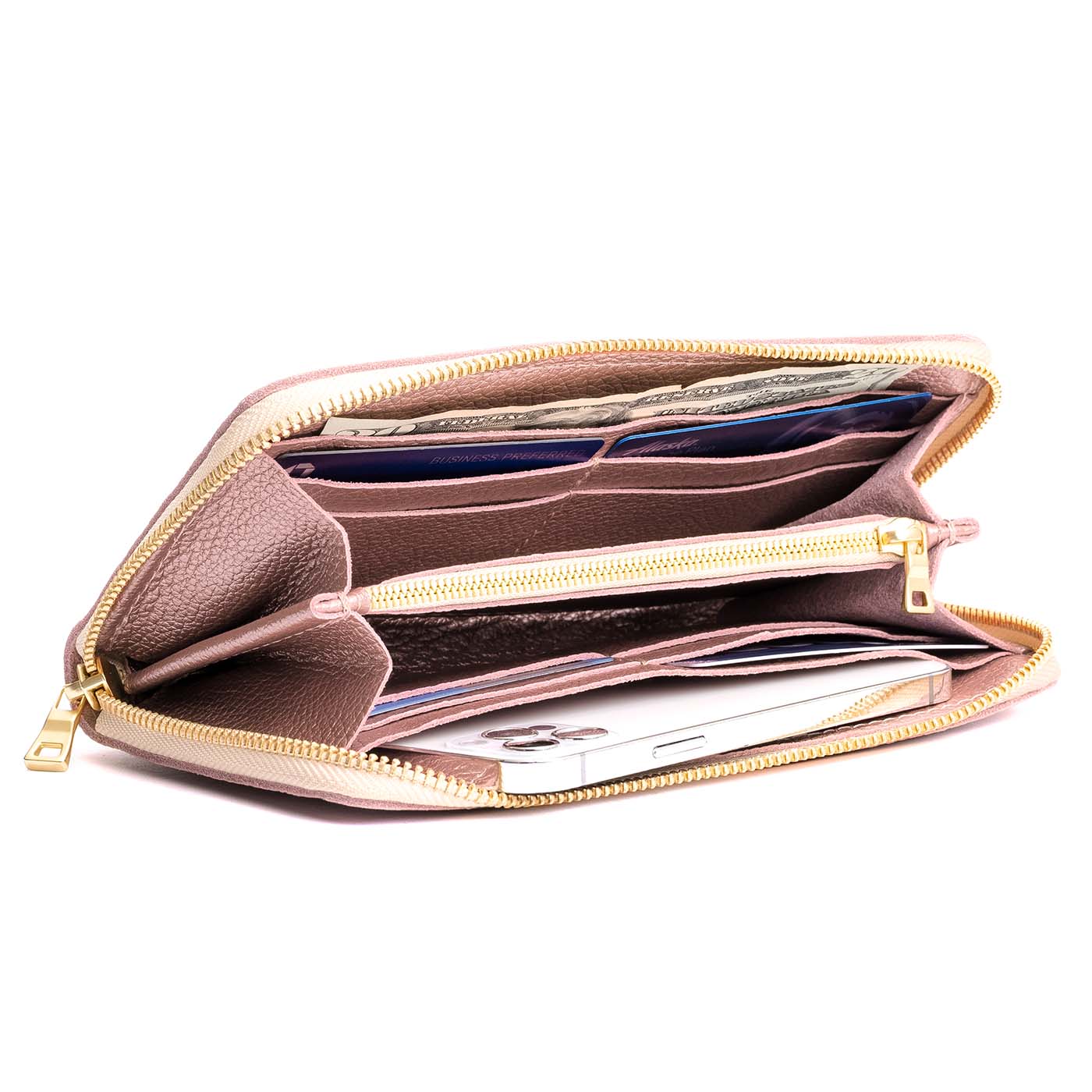 Portland Leather Goods Accordion Zip Wallet