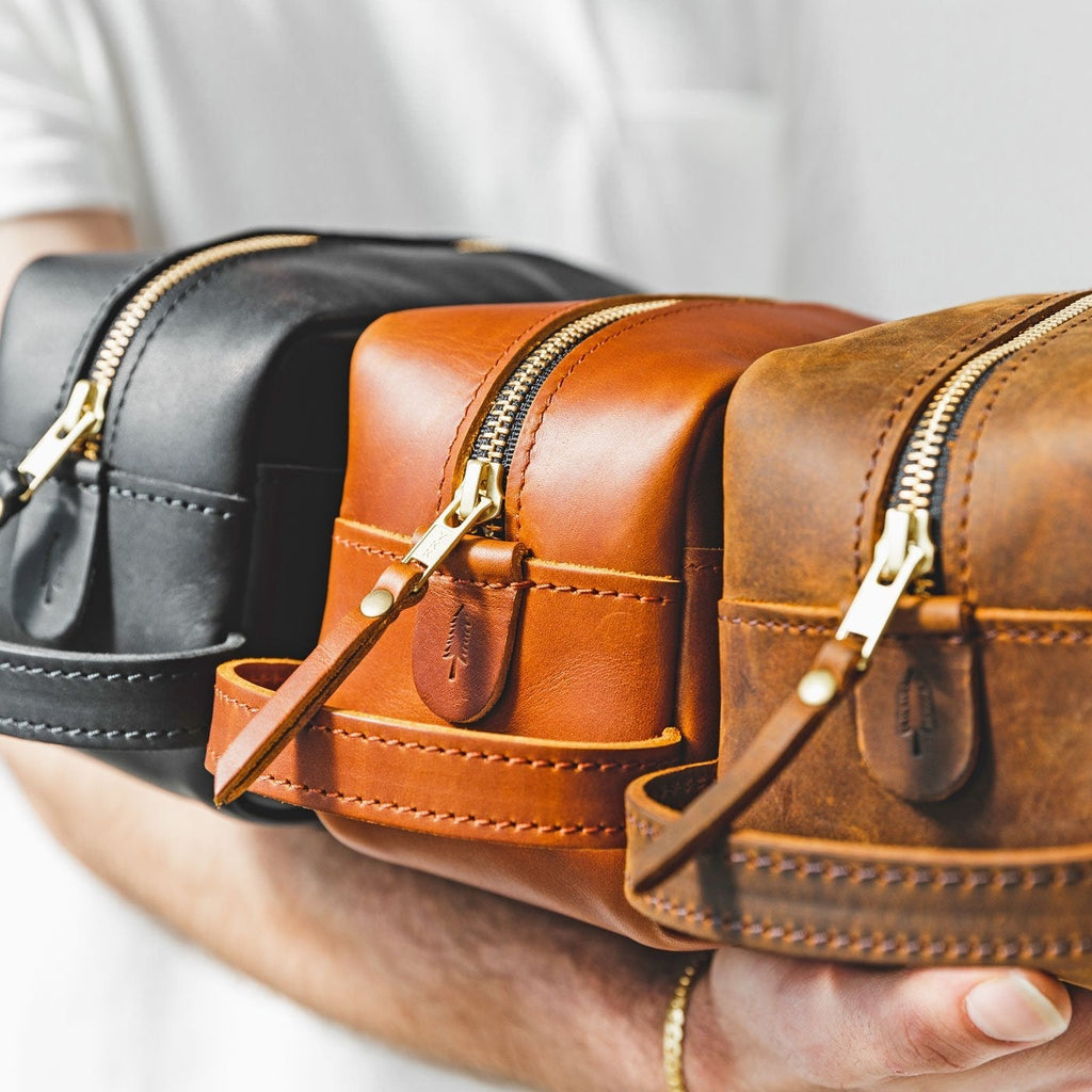 Portland Leather Goods Deluxe Dopp Kit