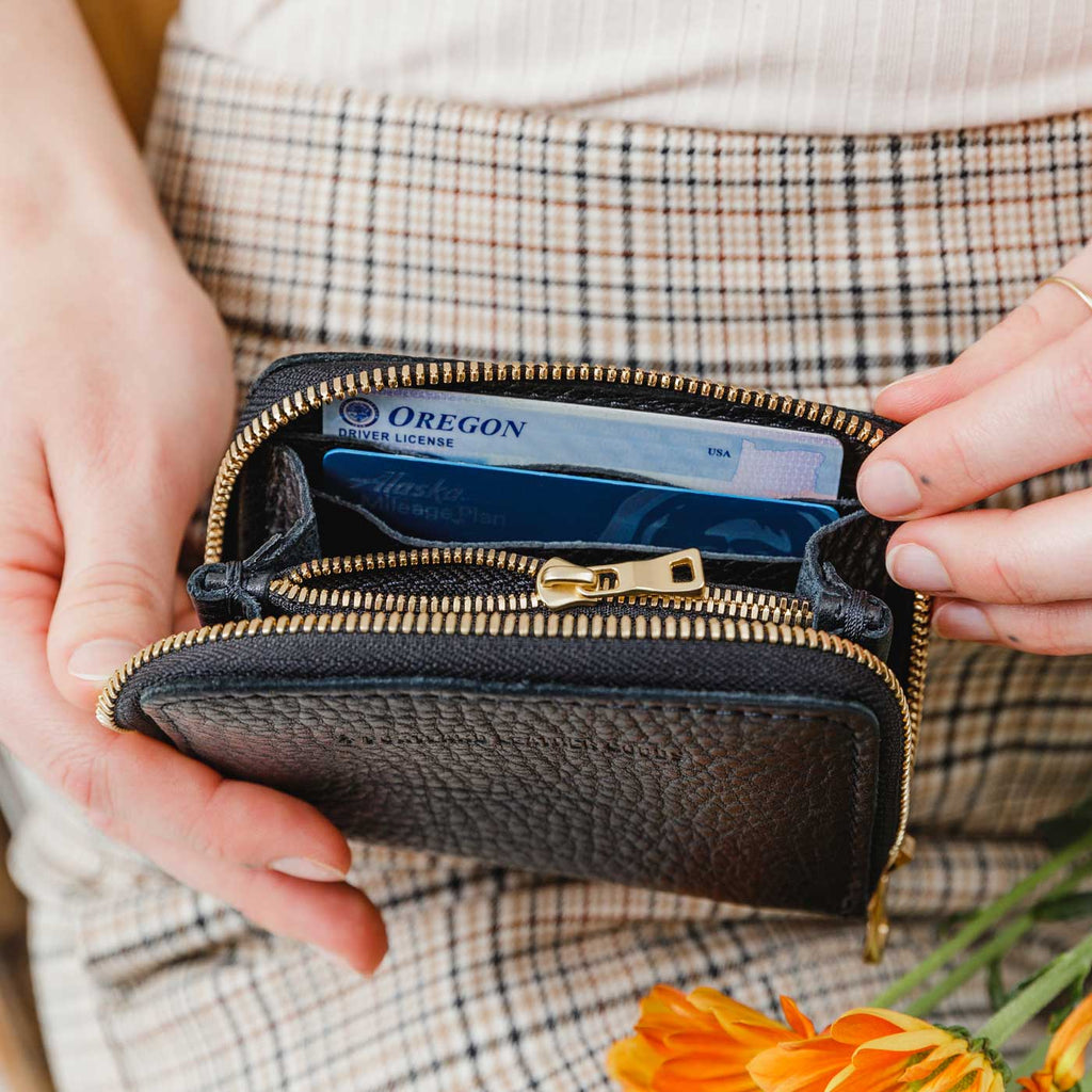 Portland Leather Goods Small Zip Wallet