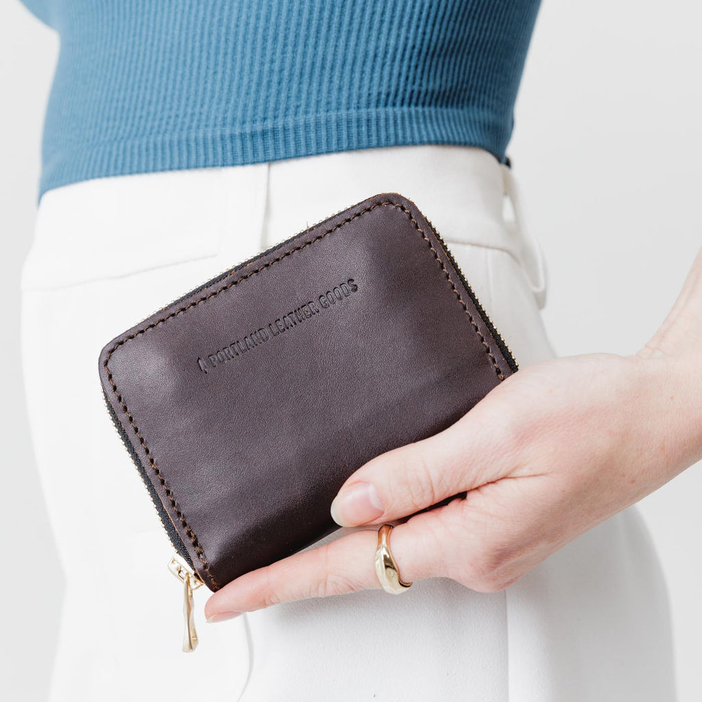 Portland Leather Goods Small Zip Wallet