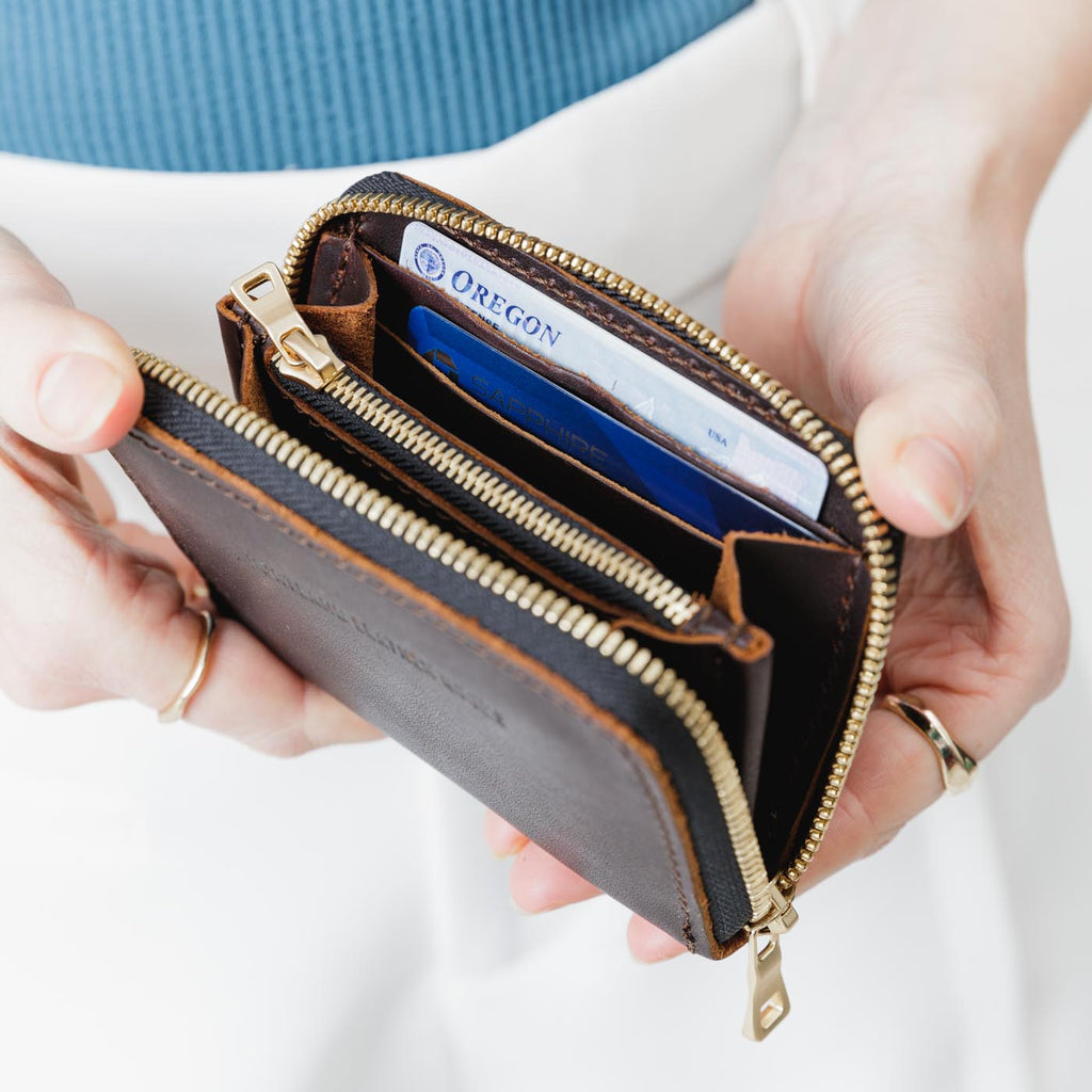 Portland Leather Goods Small Zip Wallet