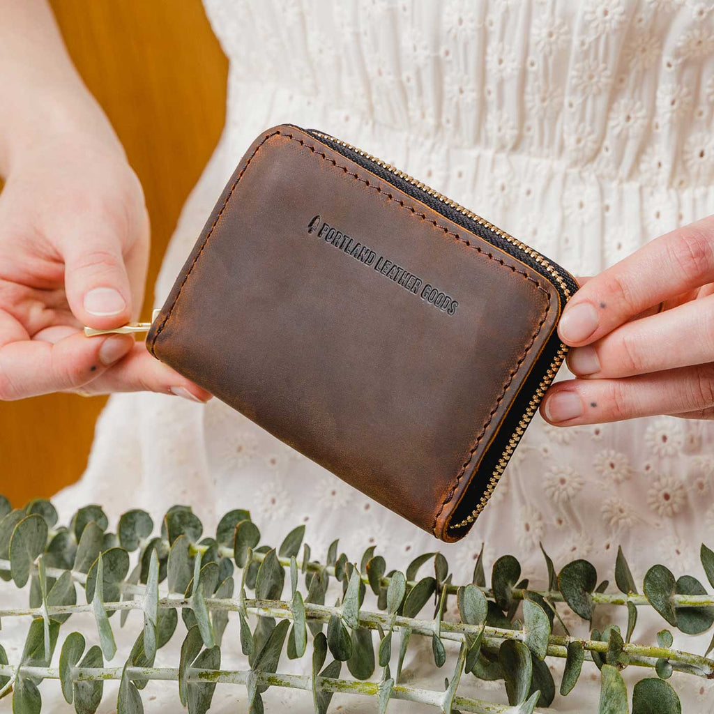 Portland Leather Goods 'Almost Perfect' Small Zip Wallet