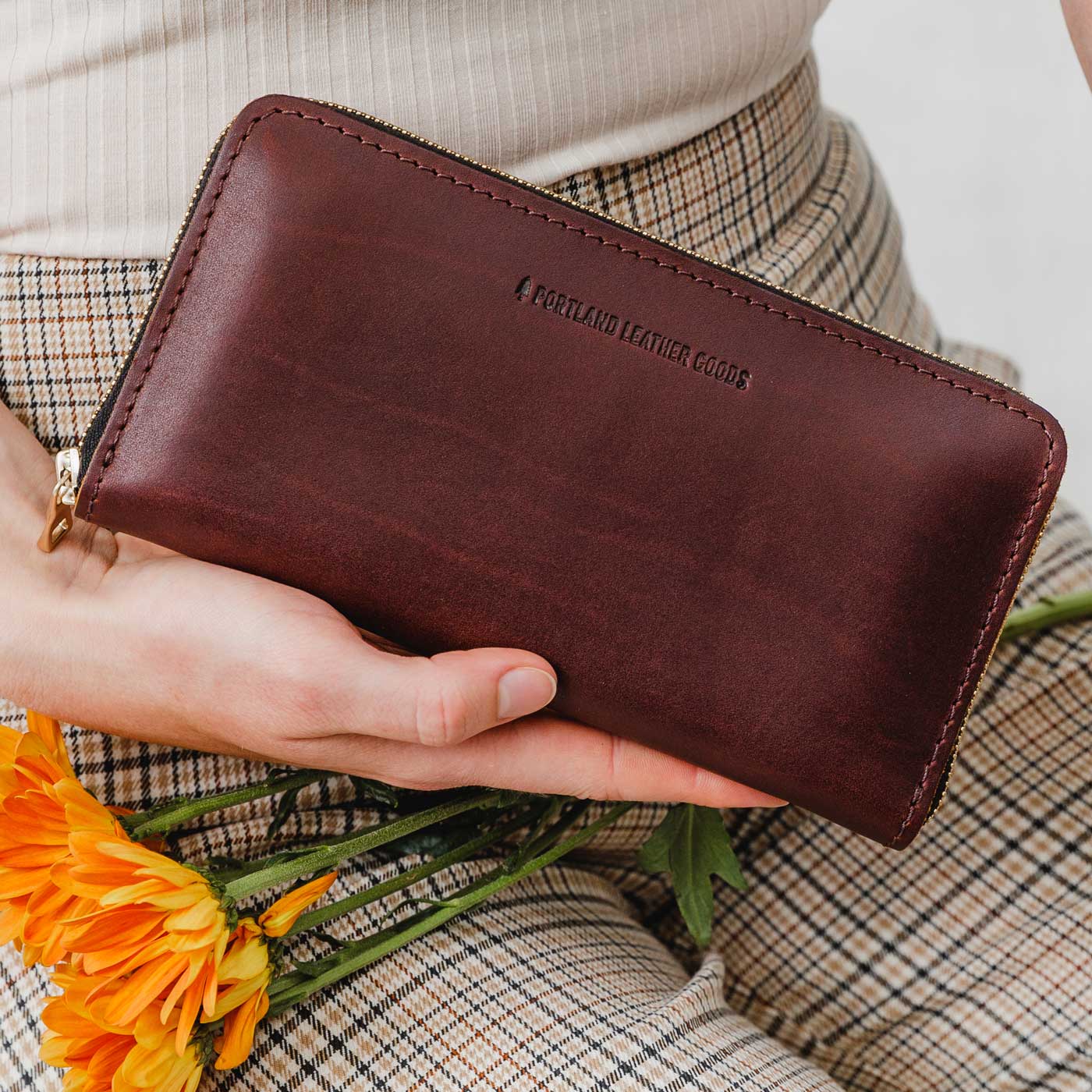 Portland Leather Goods 'Almost Perfect' Accordion Zip Wallet