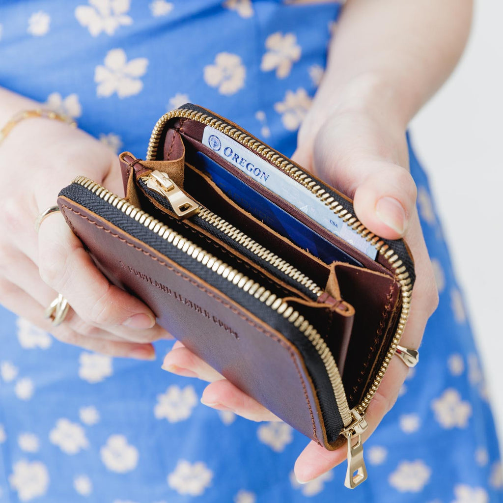 Portland Leather Goods 'Almost Perfect' Small Zip Wallet