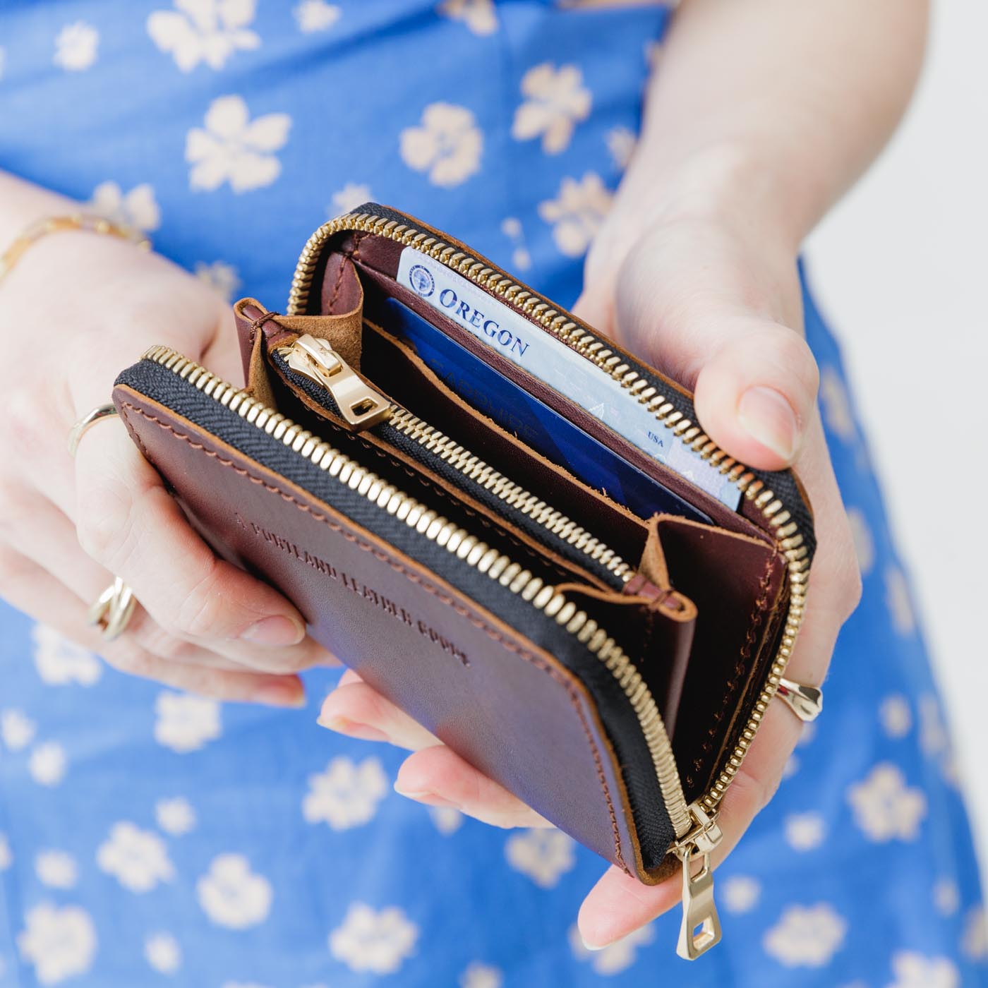 Portland Leather Goods 'Almost Perfect' Small Zip Wallet