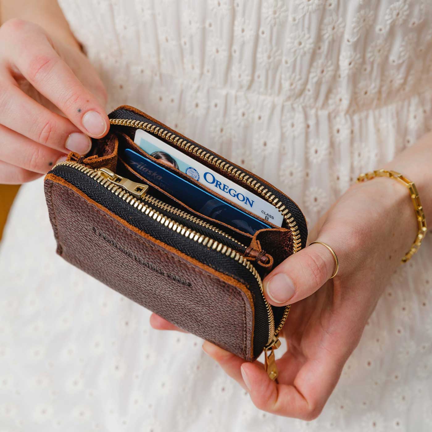 Portland Leather Goods Small Zip Wallet