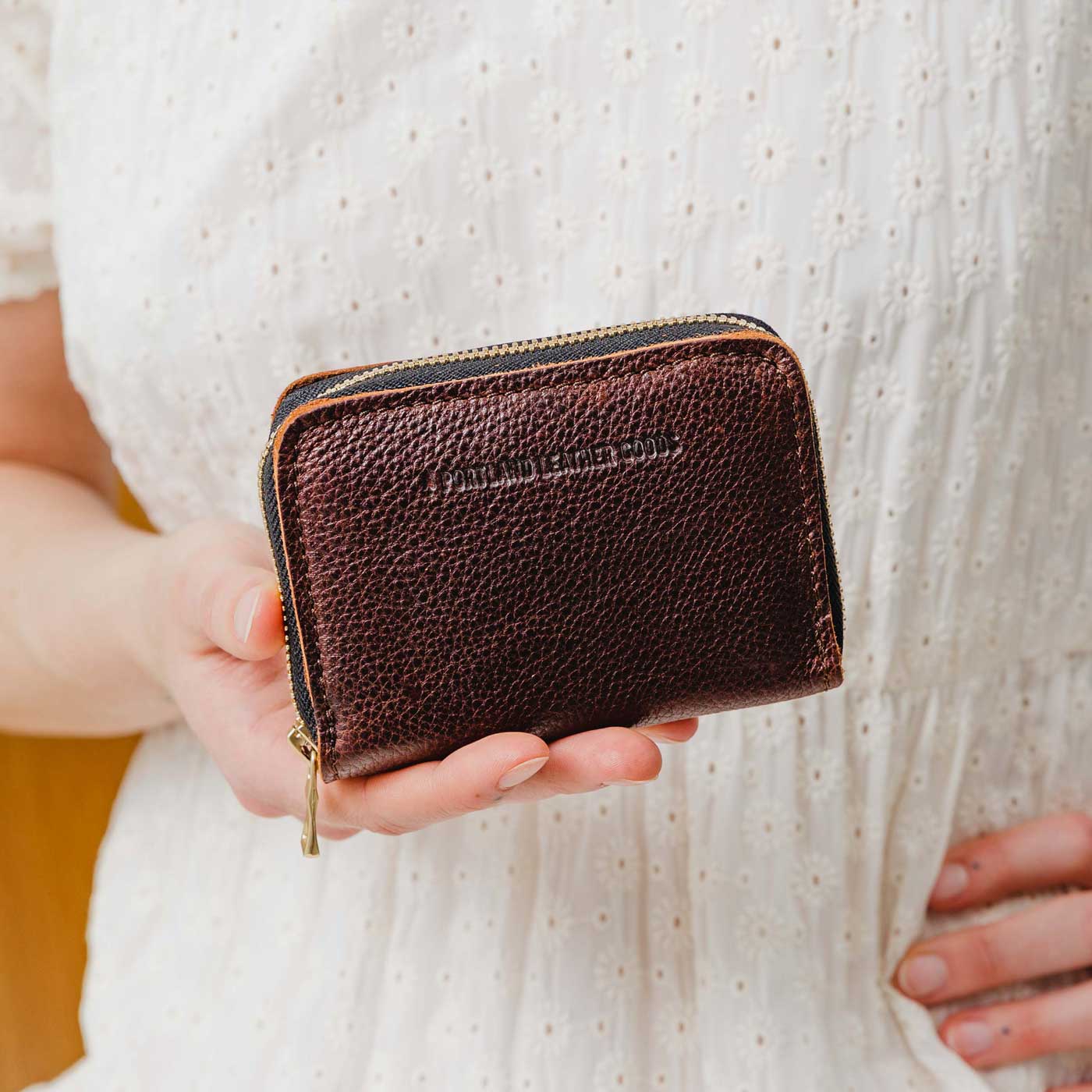 Portland Leather Goods Small Zip Wallet