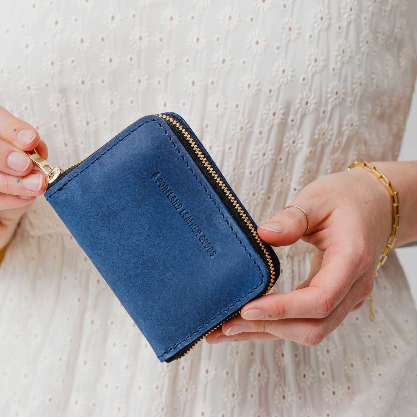 Portland Leather Goods Small Zip Wallet