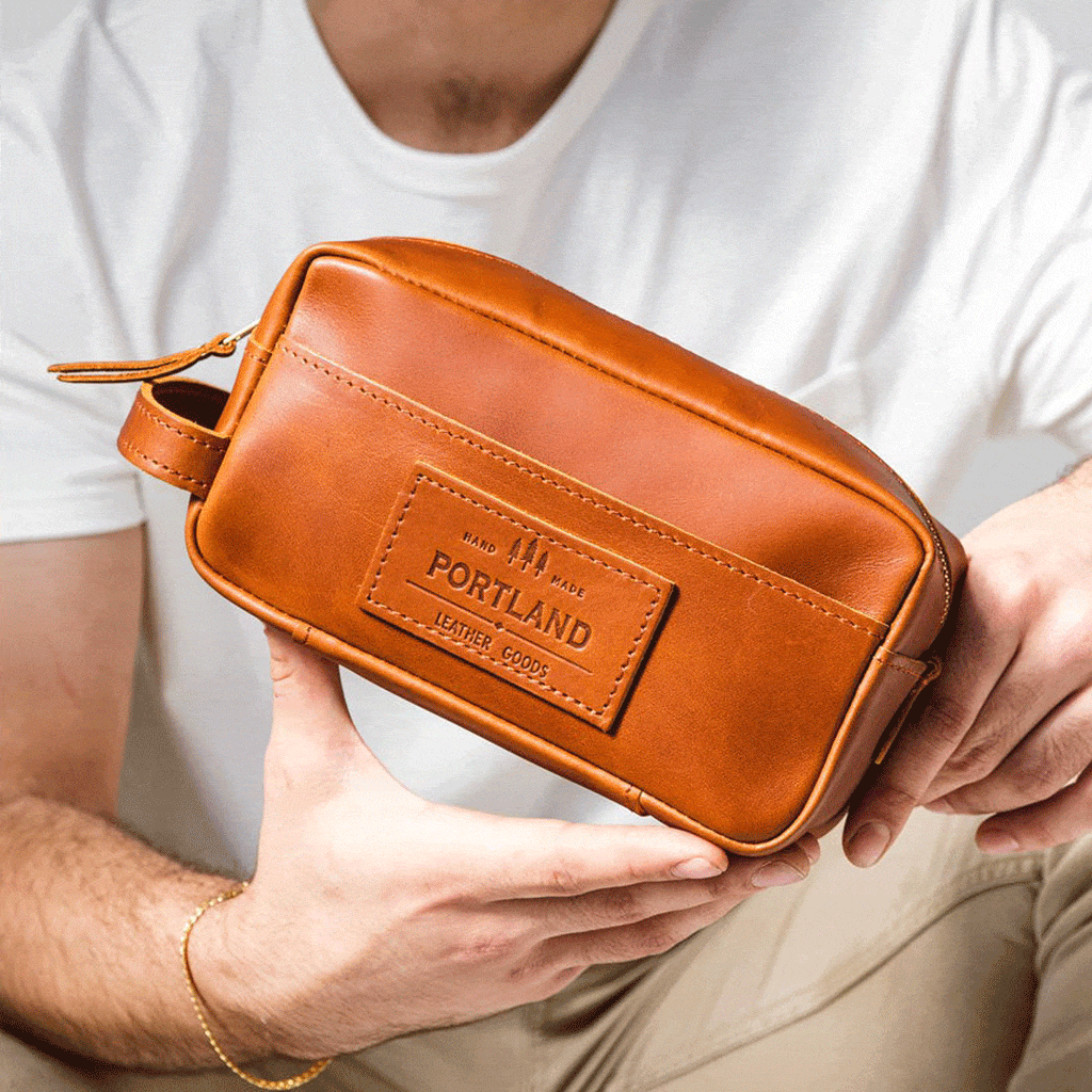 Portland Leather Goods Deluxe Dopp Kit