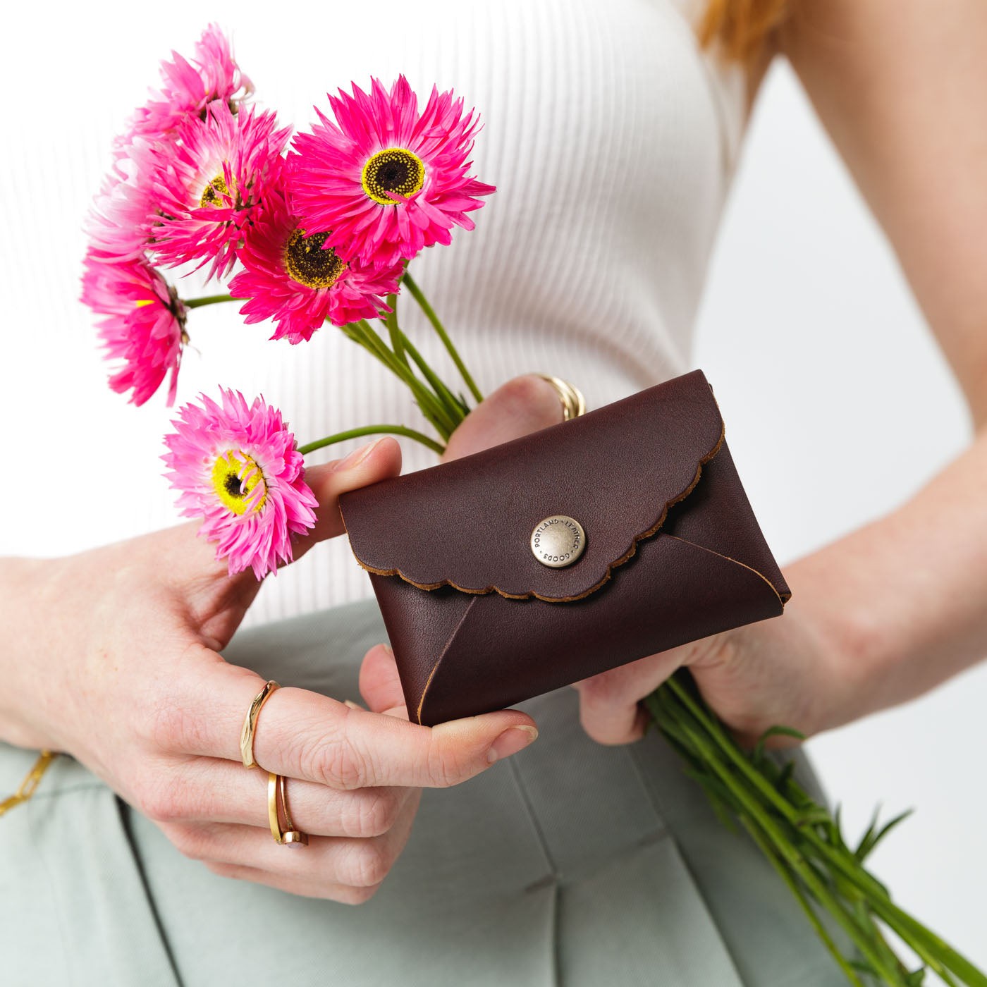 Portland Leather Goods Mini Daisy Wallet