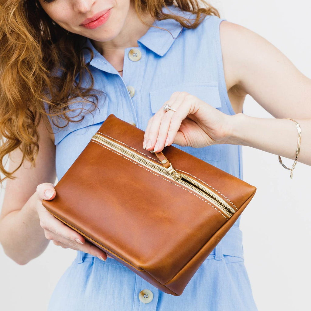 Portland Leather Goods Makeup Bag
