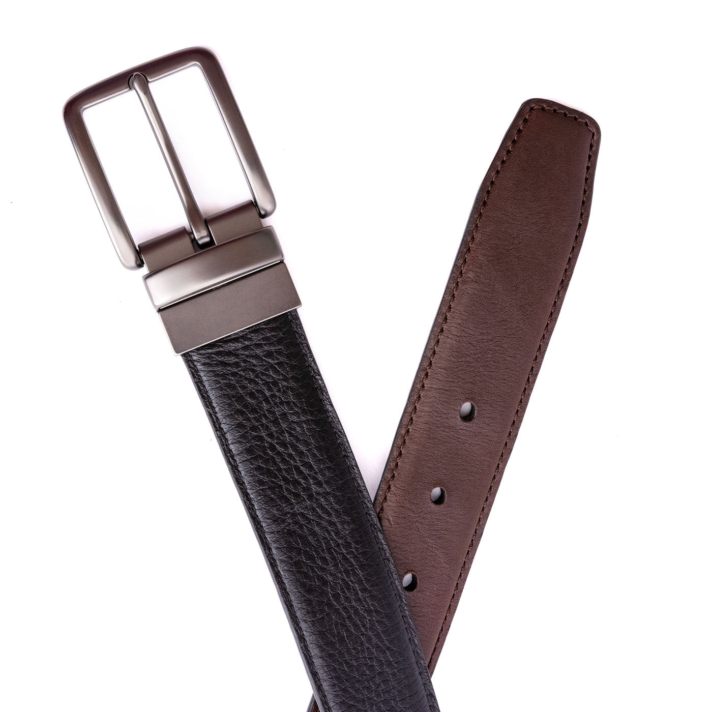 Portland Leather Goods Men's Italian Reversible Leather Belt