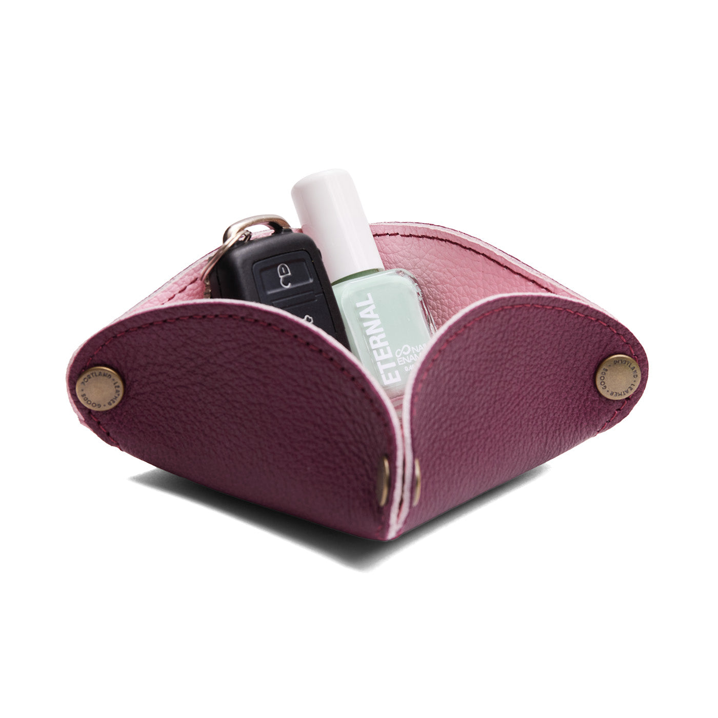 Portland Leather Goods Reversible Clover Trinket Tray