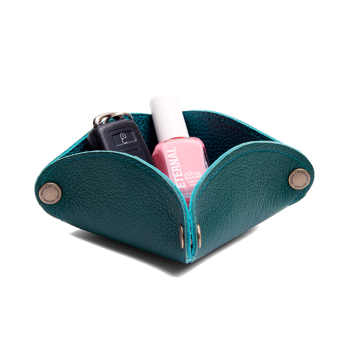 Portland Leather Goods Reversible Clover Trinket Tray
