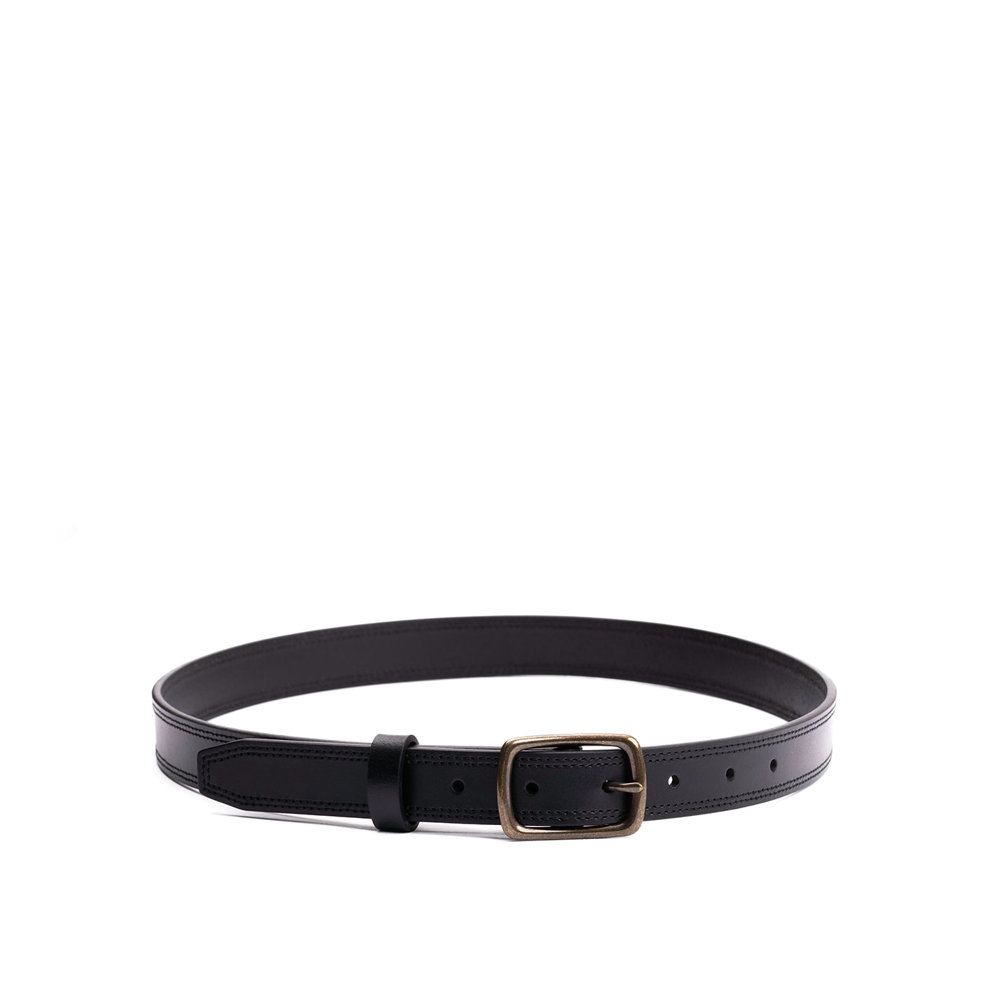 Portland Leather Goods Women's Slim Double Stitch Leather Belt