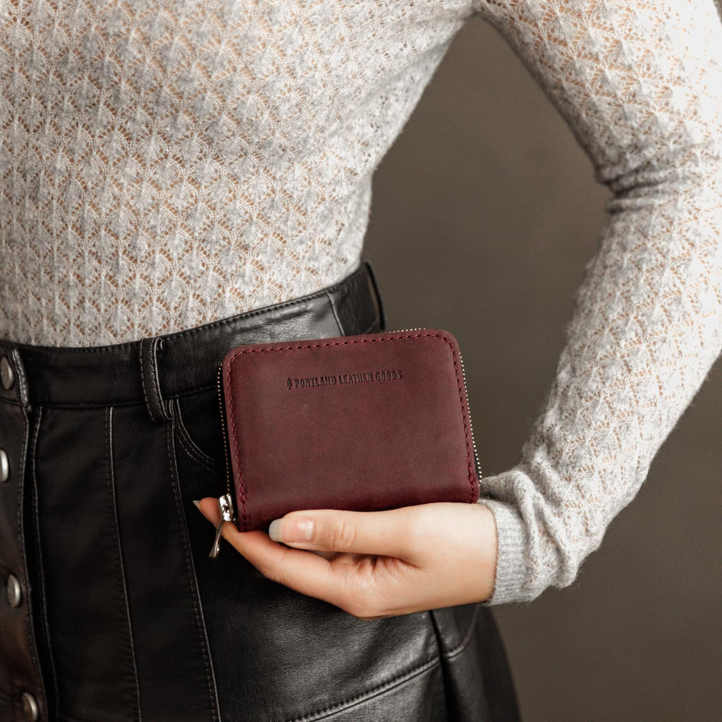 Portland Leather Goods Small Zip Wallet