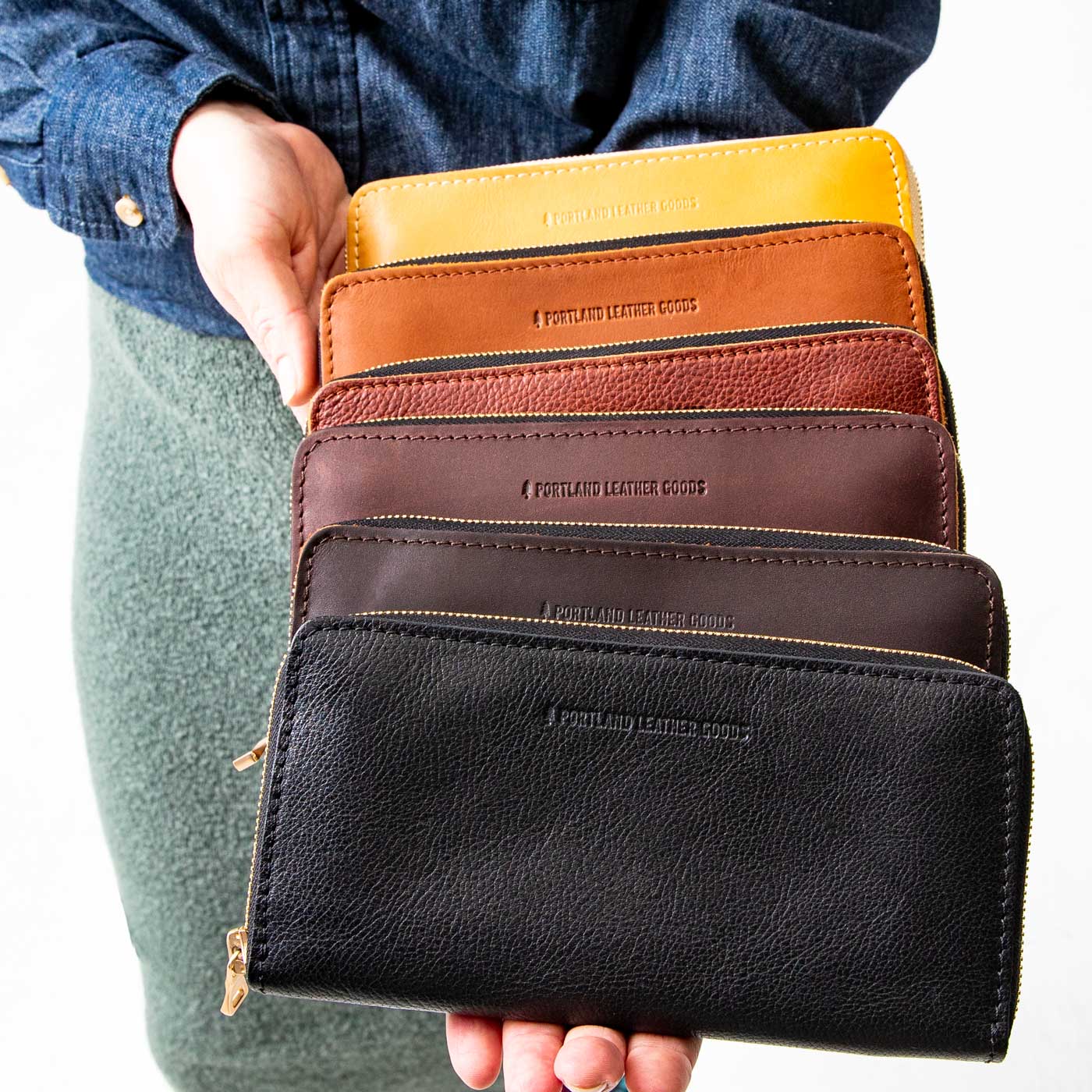 Portland Leather Goods 'Almost Perfect' Accordion Zip Wallet