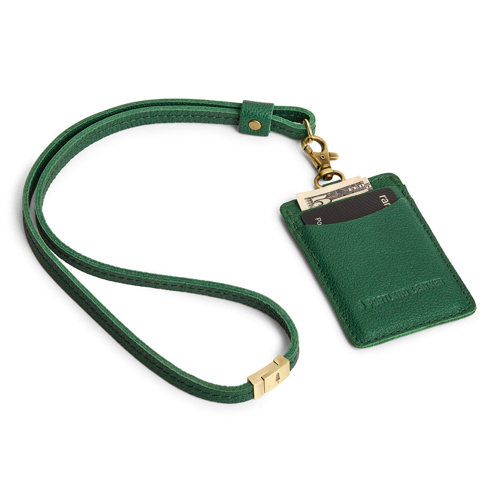 Portland Leather Goods Vertical Lanyard Card Holder