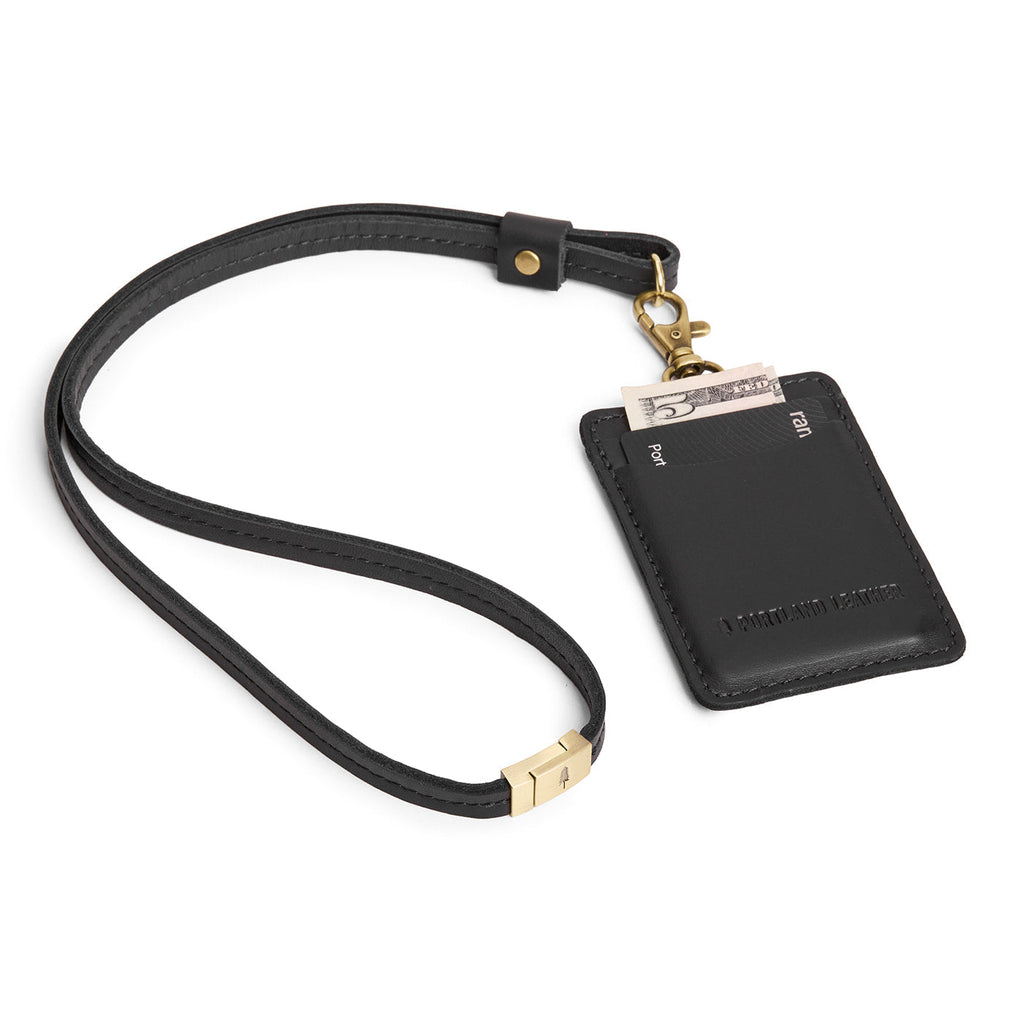 Portland Leather Goods Vertical Lanyard Card Holder