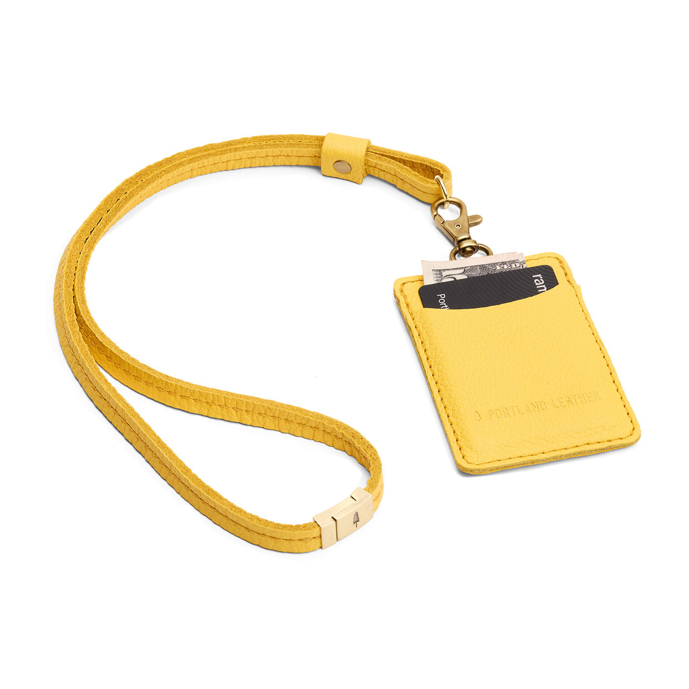 Portland Leather Goods Vertical Lanyard Card Holder