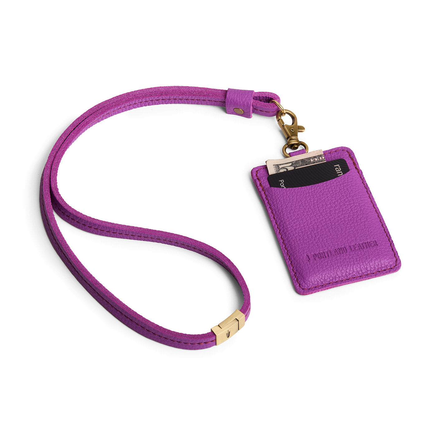 Portland Leather Goods Vertical Lanyard Card Holder