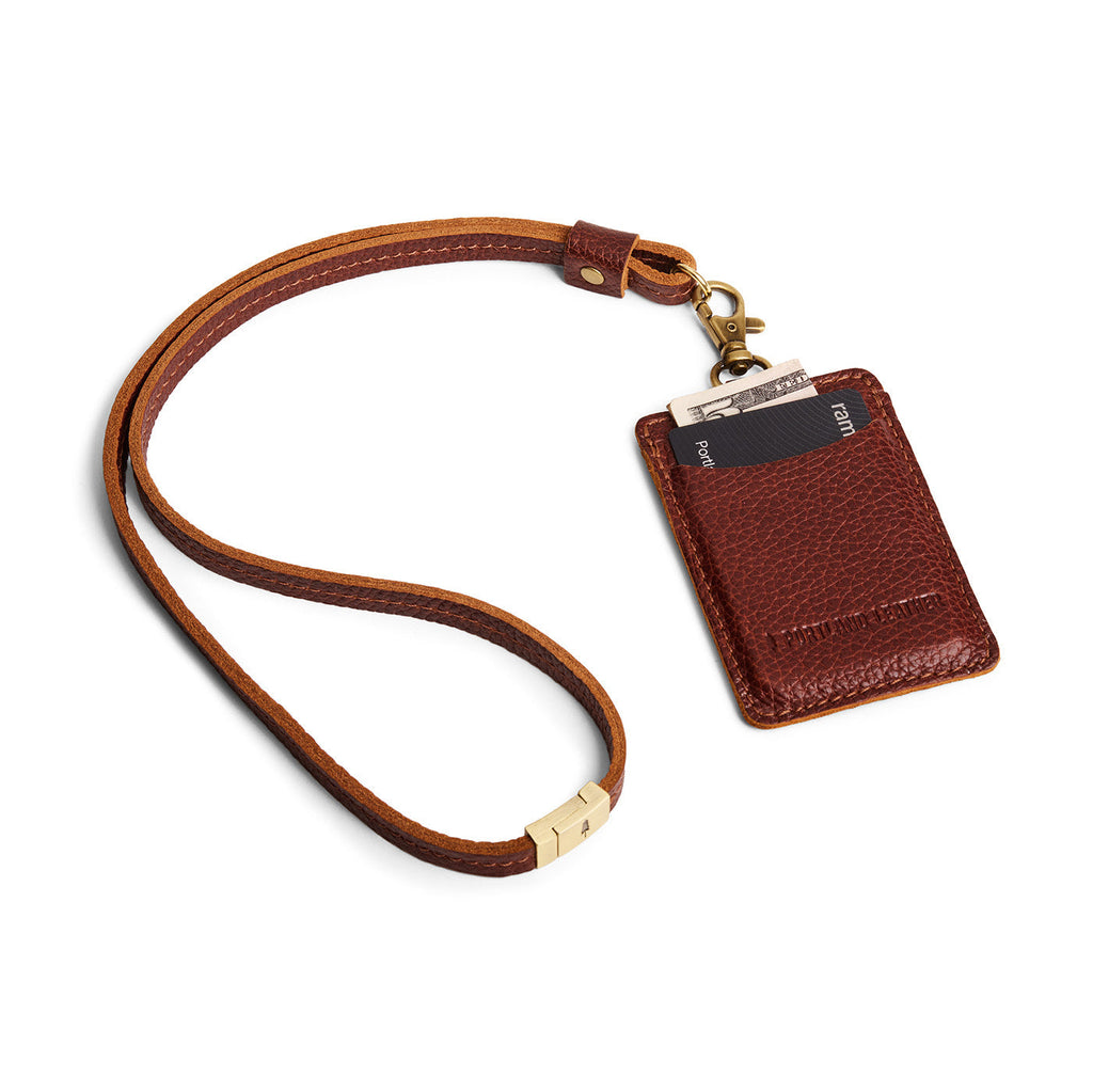 Portland Leather Goods Vertical Lanyard Card Holder