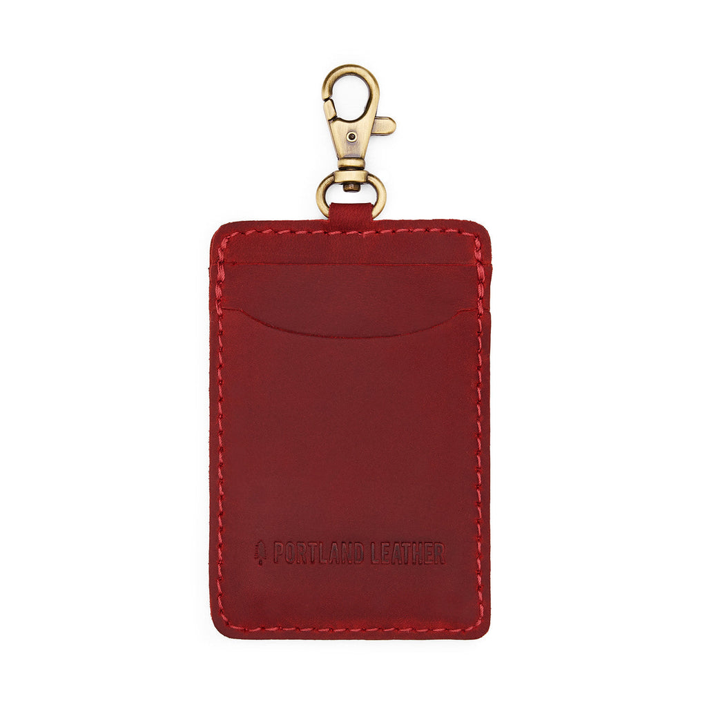 Portland Leather Goods Vertical Lanyard Card Holder