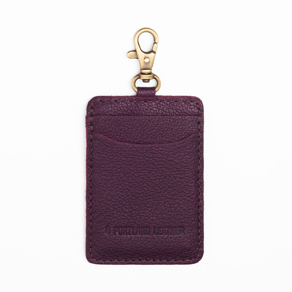 Portland Leather Goods Vertical Lanyard Card Holder