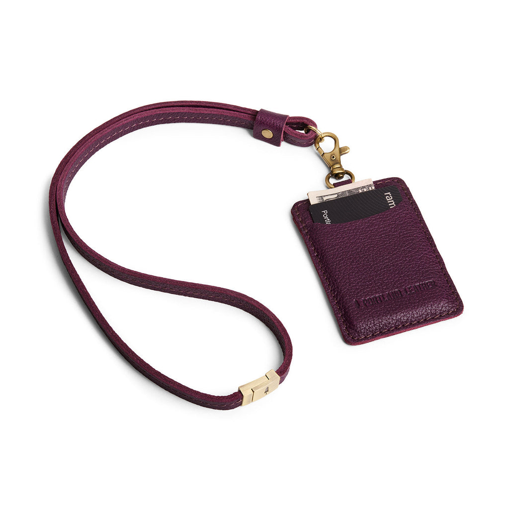 Portland Leather Goods Vertical Lanyard Card Holder