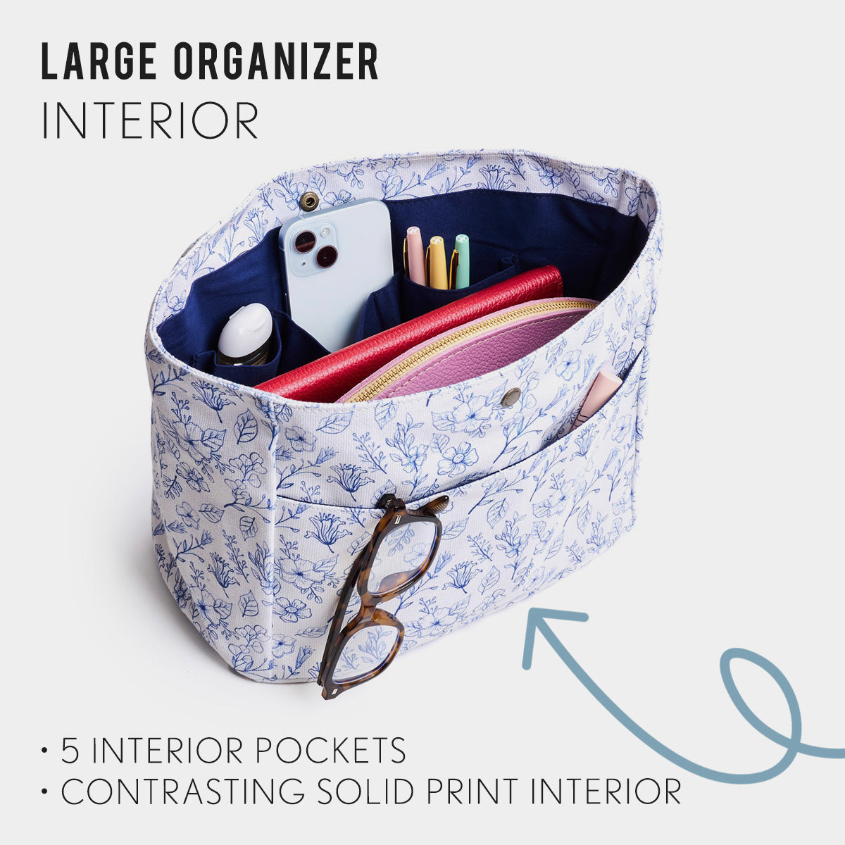 Portland Leather Goods Printed Canvas Purse Organizer